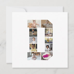 Design Your Own Letter D Photo Collage Card