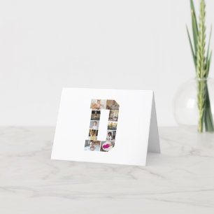 Design Your Own Letter D Photo Collage Holiday Card