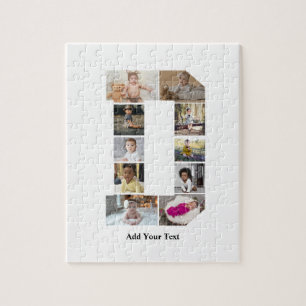 Design Your Own Letter D Photo Collage Jigsaw Puzzle
