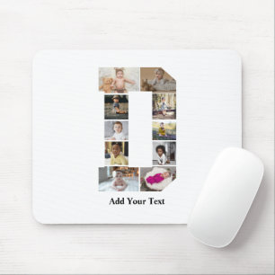 Design Your Own Letter D Photo Collage Mouse Mat