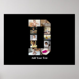 Design Your Own Letter D Photo Collage Poster