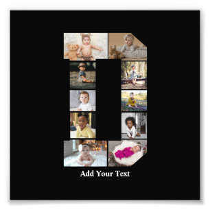 Design Your Own Letter D Photo Collage Print