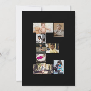 Design Your Own Letter E Photo Collage Announcement