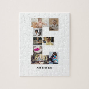Design Your Own Letter E Photo Collage Jigsaw Puzzle