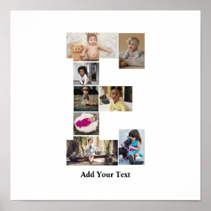 Design Your Own Letter E Photo Collage Poster