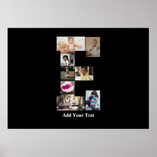 Design Your Own Letter E Photo Collage Poster