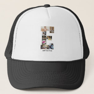 Design Your Own Letter E Photo Collage Trucker Hat