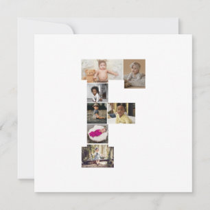 Design Your Own Letter F Photo Collage Holiday Card