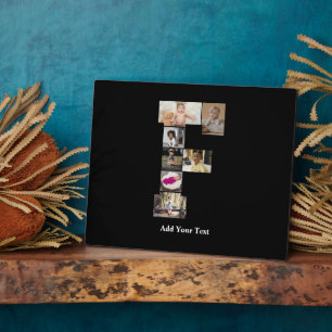 Design Your Own Letter F Photo Collage Plaque