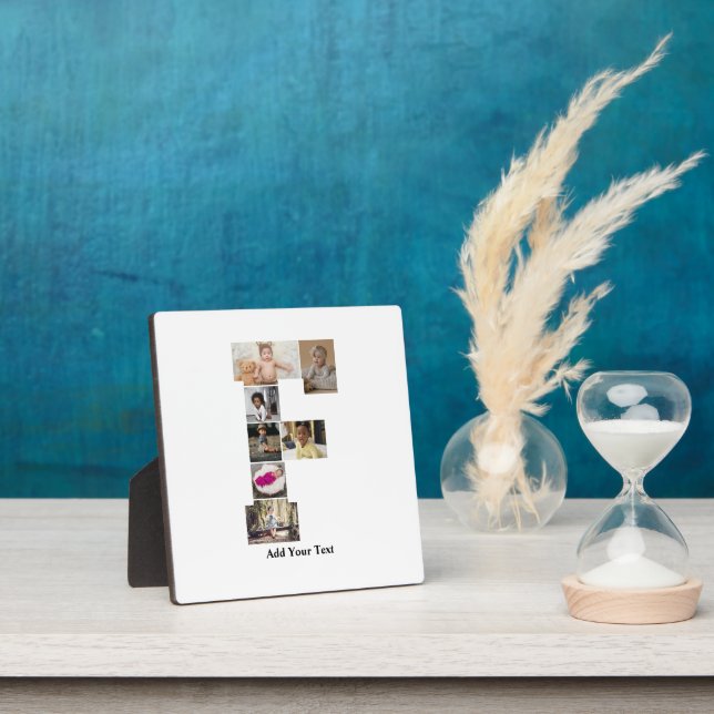 Design Your Own Letter F Photo Collage Plaque (Insitu)