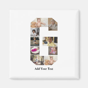 Design Your Own Letter G Photo Collage Magnet