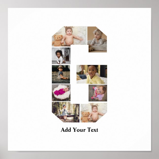 Design Your Own Letter G Photo Collage Poster (Front)