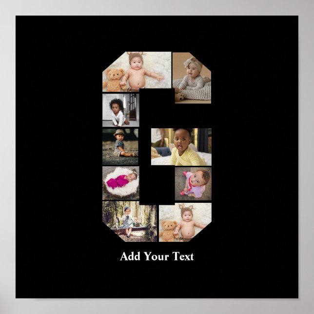 Design Your Own Letter G Photo Collage Poster (Front)