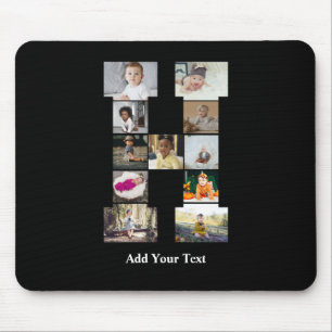 Design Your Own Letter H Photo Collage Mouse Mat