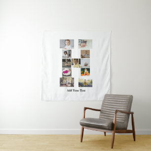 Design Your Own Letter H Photo Collage Tapestry