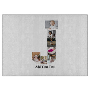 Design Your Own Letter J Photo Collage Cutting Board
