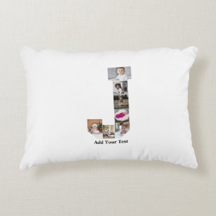 Design Your Own Letter J Photo Collage Decorative Cushion