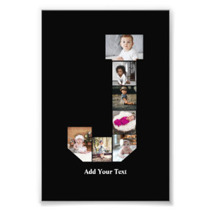 Design Your Own Letter J Photo Collage Poster