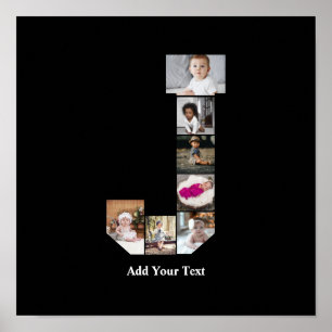 Design Your Own Letter J Photo Collage Poster