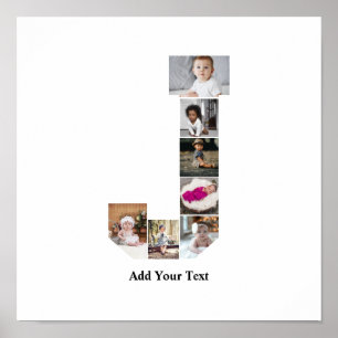 Design Your Own Letter J Photo Collage Poster