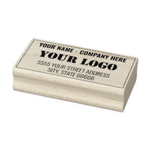 Design Your Own Logo Name Address Rubber Stamp