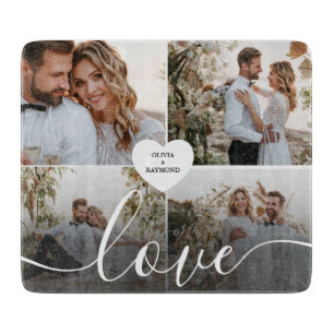 Design Your Own Love Collage Photography Cutting Board