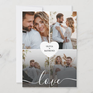 Design Your Own Love Collage Photography Holiday Card