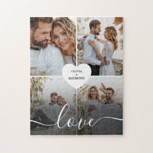 Design Your Own Love Collage Photography Jigsaw Puzzle