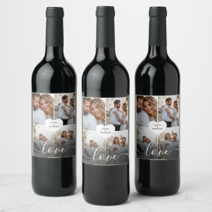 Design Your Own Love Collage Photography Wine Label