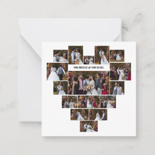 Design Your Own Love Heart Shaped Photo Collage Card