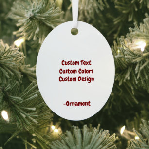 Design Your Own Metal Oval  Tree Decoration
