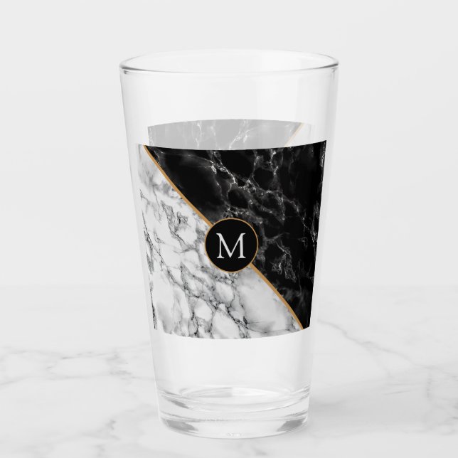 Design Your Own Monogram Custom Letter Glass (Front)