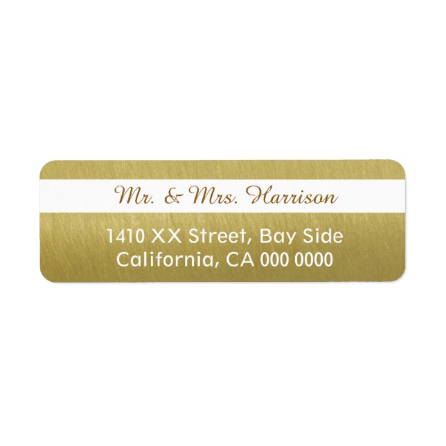 design your own mr. & mrs. faux gold chic (Front)