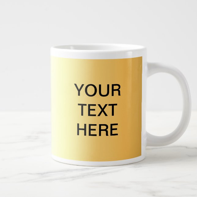Design Your Own Mug - Gold with Black Text 2 Sides (Right)