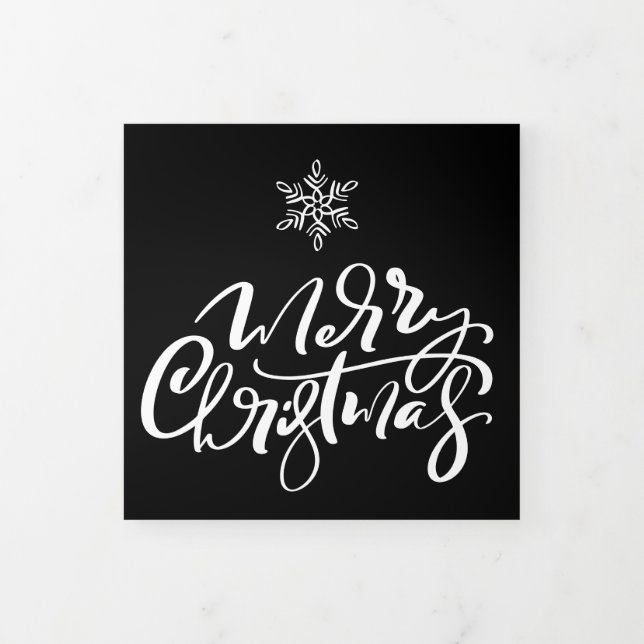 Design Your Own Multi Photo Christmas Holiday Tri-Fold Holiday Card (Cover)