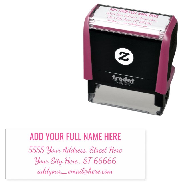 Design Your Own Name Address Self-inking Stamp (In Situ)