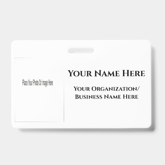 Design Your Own Name Badge ID Badge (Front)