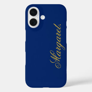 Design Your Own Name on This Navy iPhone 16 Case