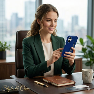 Design Your Own Name on This Navy iPhone 16 Case