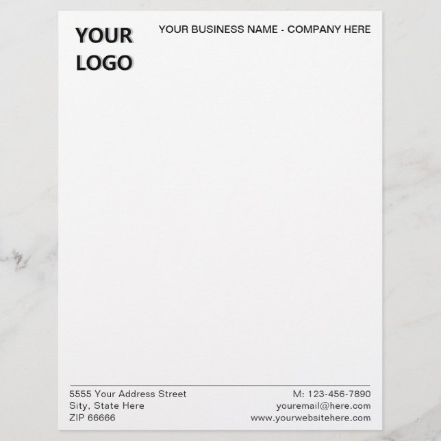Design Your Own Personalised Business Letterhead (Front)