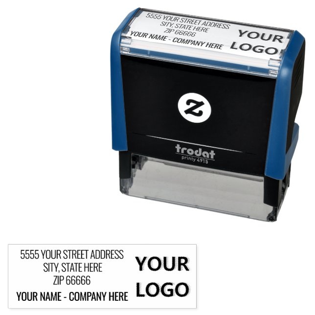 Design Your Own Personalised Logo Address Stamp (In Situ)