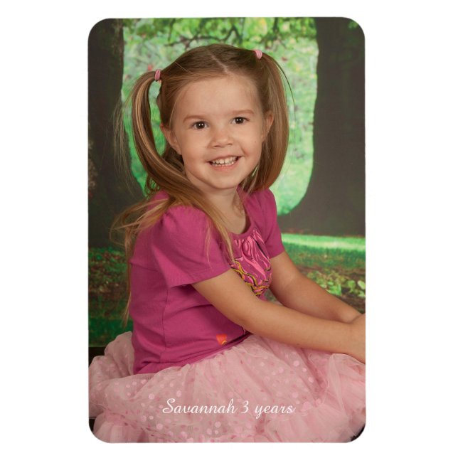 Design Your Own Personalised Photo Magnet Template (Vertical)
