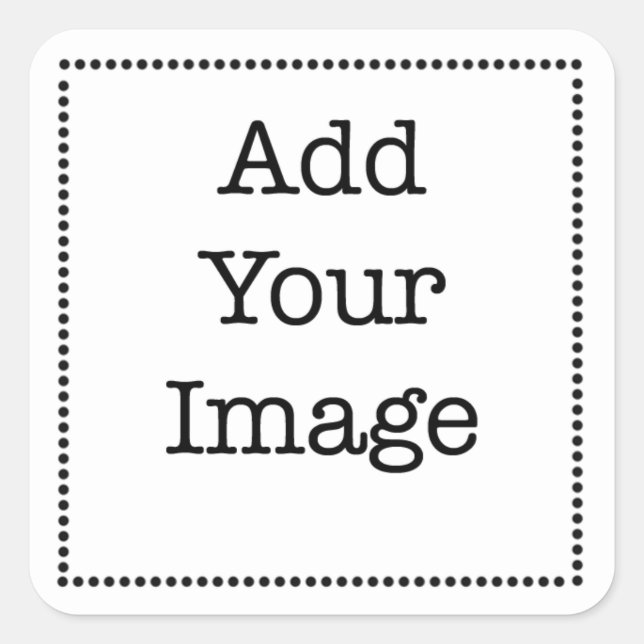 Design Your Own Personalised Square Sticker (Front)