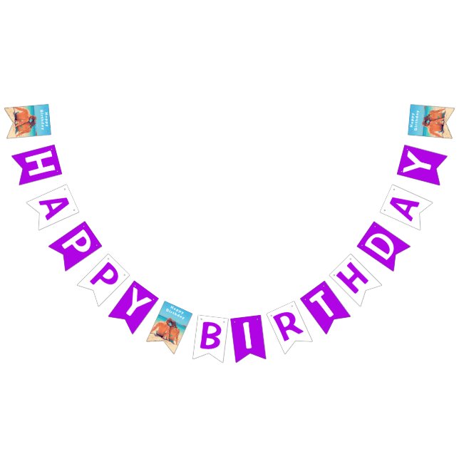 Design Your Own Photo Birthday Flags Example (All)