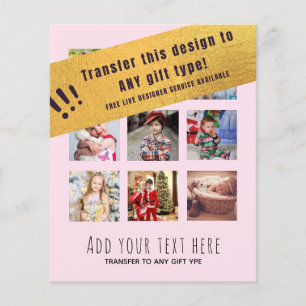 Design Your Own PHOTO COLLAGE Custom Gifts BUDGET Flyer
