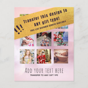 Design Your Own PHOTO COLLAGE Custom Gifts BUDGET Flyer