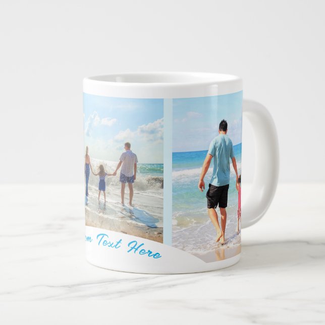 Design Your Own Photo Collage Mug Gift with Text (Front Right)