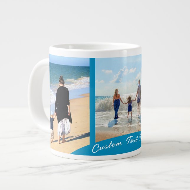 Design Your Own Photo Collage Mug Personalise Text (Front Left)