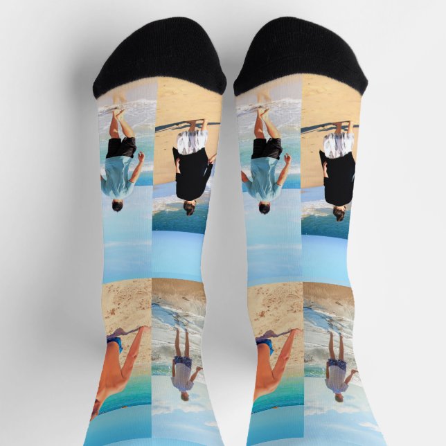 Design Your Own Photo Collage Socks Personalised (Top)
