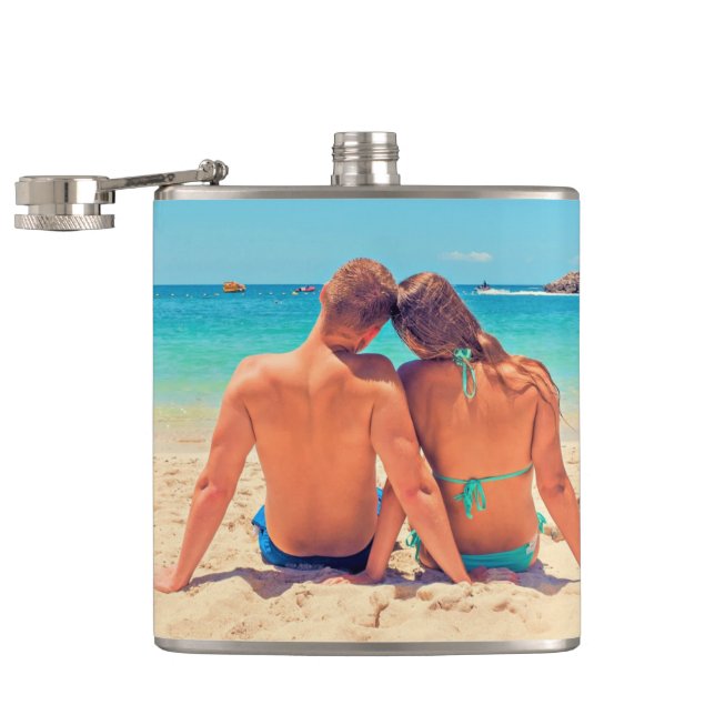 Design Your Own Photo Flask Gift Personalized (Opened)